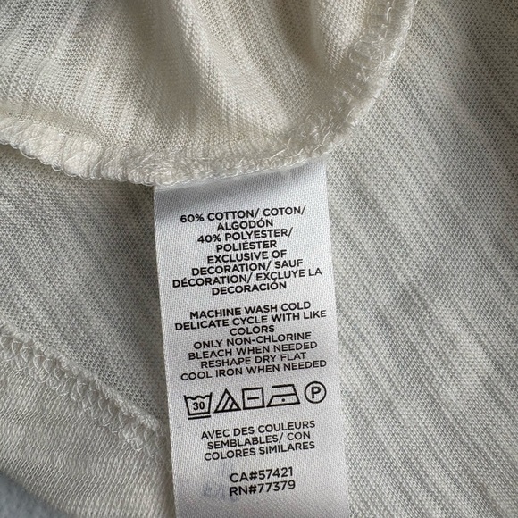 Ann Taylor Cream Relaxed Tank Top with Peplum and Sleeveless Design - Picture 4 of 5